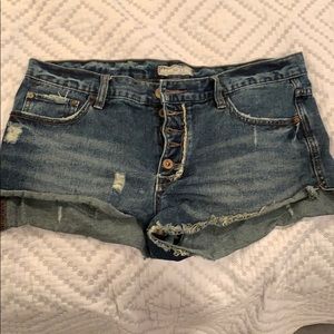 Free people denim shorts